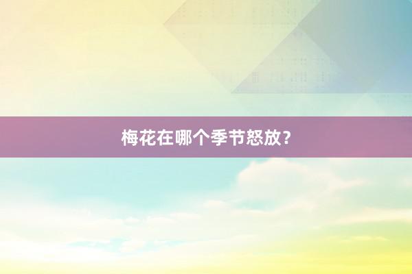 梅花在哪个季节怒放？